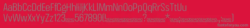 CrossfitDemo Light Font – Gray Fonts on Red Background