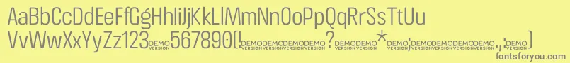 CrossfitDemo Light Font – Gray Fonts on Yellow Background