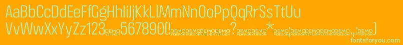 CrossfitDemo Light Font – Green Fonts on Orange Background