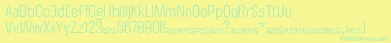 CrossfitDemo Light Font – Green Fonts on Yellow Background