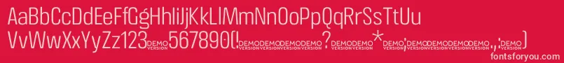 CrossfitDemo Light Font – Pink Fonts on Red Background