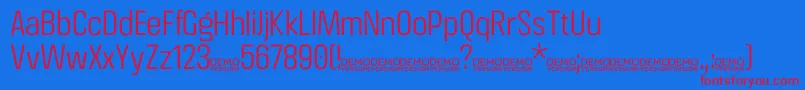 CrossfitDemo Light Font – Red Fonts on Blue Background