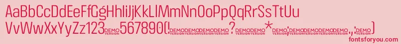 fuente CrossfitDemo Light – Fuentes Rojas Sobre Fondo Rosa