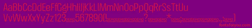 CrossfitDemo Light-Schriftart – Rote Schriften auf violettem Hintergrund