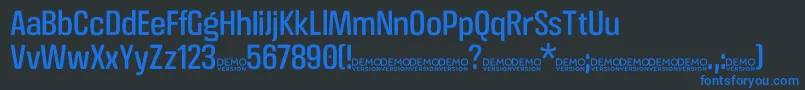 CrossfitDemo Regular Font – Blue Fonts on Black Background