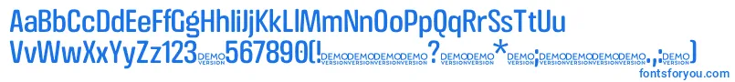 フォントCrossfitDemo Regular – 白い背景に青い文字