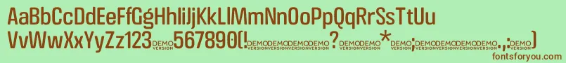 CrossfitDemo Regular Font – Brown Fonts on Green Background