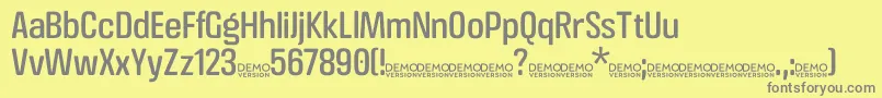 CrossfitDemo Regular-Schriftart – Graue Schriften auf gelbem Hintergrund