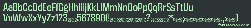 CrossfitDemo Regular-Schriftart – Grüne Schriften auf schwarzem Hintergrund