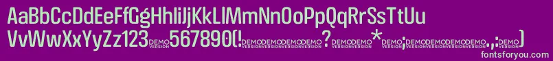 Шрифт CrossfitDemo Regular – зелёные шрифты на фиолетовом фоне