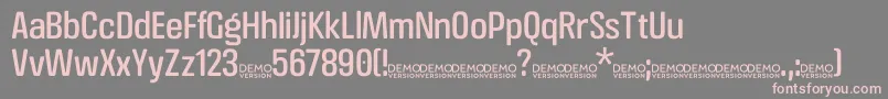 CrossfitDemo Regular-fontti – vaaleanpunaiset fontit harmaalla taustalla