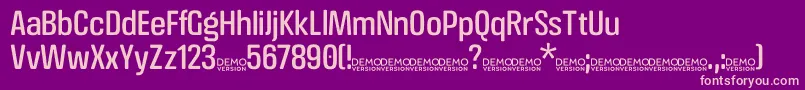 CrossfitDemo Regular Font – Pink Fonts on Purple Background