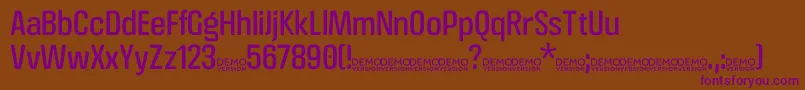 CrossfitDemo Regular Font – Purple Fonts on Brown Background