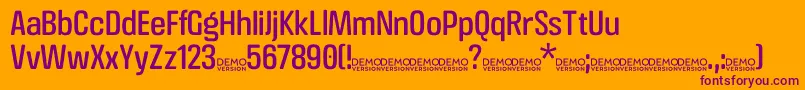 CrossfitDemo Regular Font – Purple Fonts on Orange Background