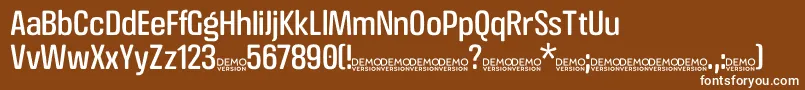 Шрифт CrossfitDemo Regular – белые шрифты на коричневом фоне