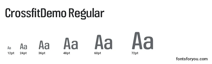 CrossfitDemo Regular Font Sizes