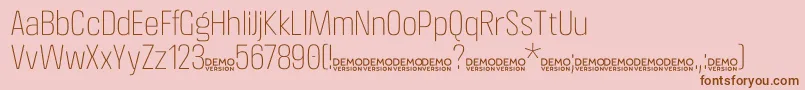 CrossfitDemo Thin Font – Brown Fonts on Pink Background
