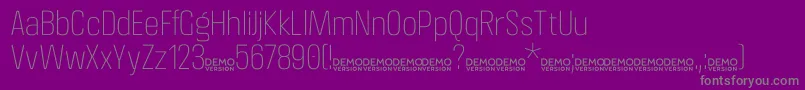 Fonte CrossfitDemo Thin – fontes cinzas em um fundo violeta
