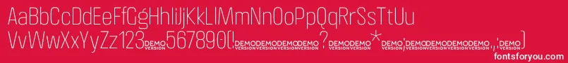 CrossfitDemo Thin Font – White Fonts on Red Background