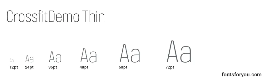 CrossfitDemo Thin Font Sizes
