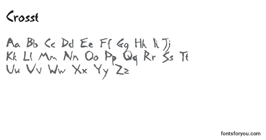 Czcionka Crosst   (124234) – alfabet, cyfry, specjalne znaki