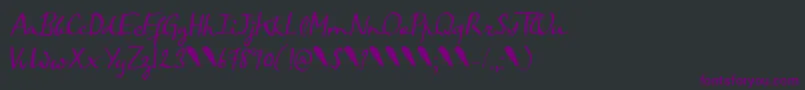 Crowfeather Script DEMO Font – Purple Fonts on Black Background