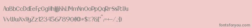 フォントCrown DEMO – ピンクの背景に灰色の文字