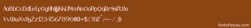 フォントCrown DEMO – 茶色の背景にピンクのフォント