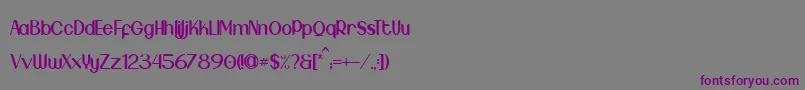 フォントCrown DEMO – 紫色のフォント、灰色の背景