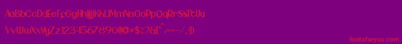 Crown DEMO Font – Red Fonts on Purple Background