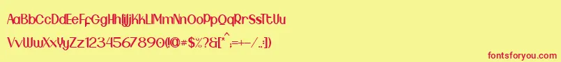フォントCrown DEMO – 赤い文字の黄色い背景
