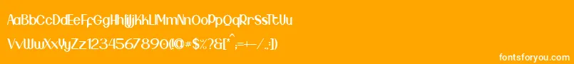 Шрифт Crown DEMO – белые шрифты на оранжевом фоне