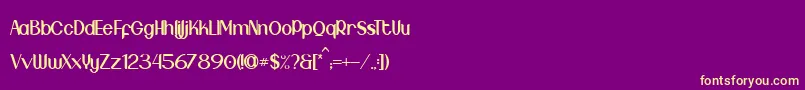 フォントCrown DEMO – 紫の背景に黄色のフォント