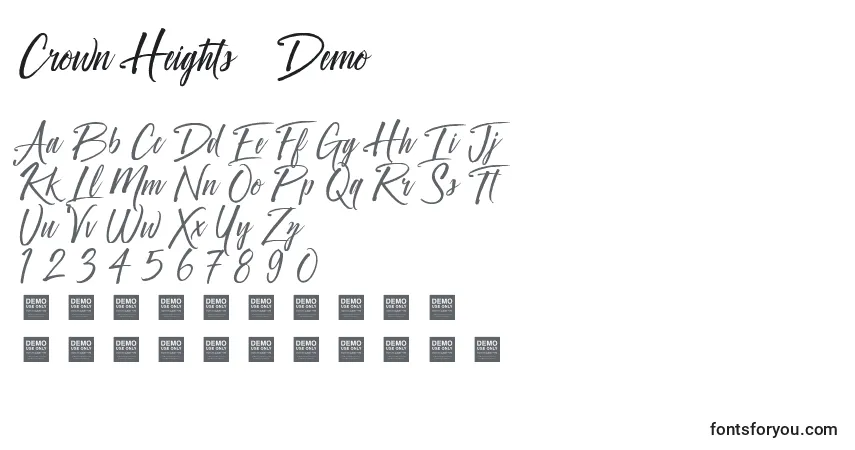 Crown Heights   Demoフォント–アルファベット、数字、特殊文字