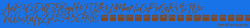 Crown Heights   Demo Font – Brown Fonts on Blue Background