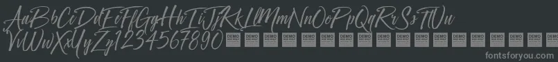 Czcionka Crown Heights   Demo – szare czcionki na czarnym tle