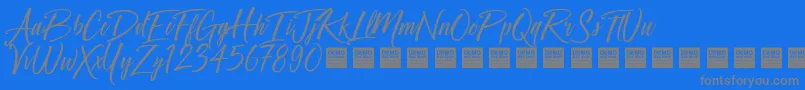 Crown Heights   Demo Font – Gray Fonts on Blue Background