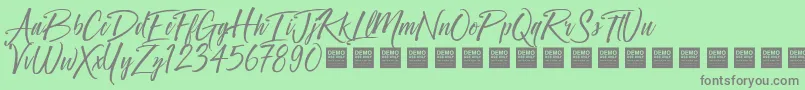 Crown Heights   Demo Font – Gray Fonts on Green Background