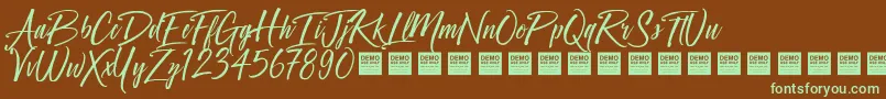 Crown Heights   Demo Font – Green Fonts on Brown Background