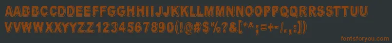 Uglygoodbaddark Font – Brown Fonts on Black Background