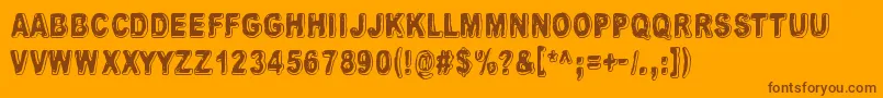 Uglygoodbaddark Font – Brown Fonts on Orange Background