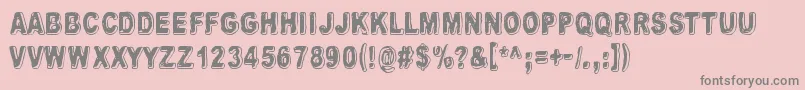 Uglygoodbaddark Font – Gray Fonts on Pink Background