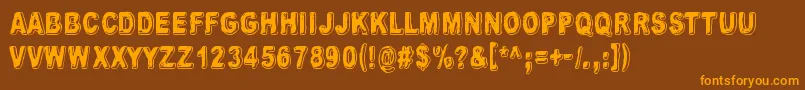 Uglygoodbaddark Font – Orange Fonts on Brown Background