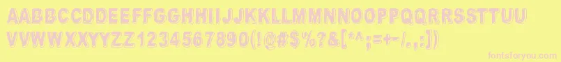 Uglygoodbaddark Font – Pink Fonts on Yellow Background