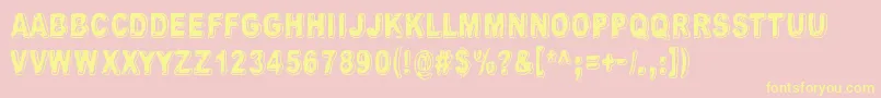 Uglygoodbaddark Font – Yellow Fonts on Pink Background