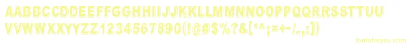 Uglygoodbaddark Font – Yellow Fonts on White Background