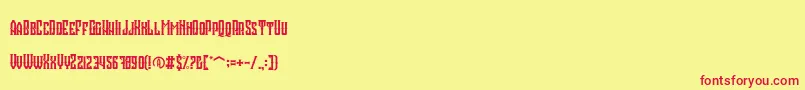 Crozzoe Personal Use Font – Red Fonts on Yellow Background