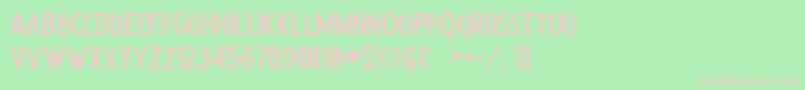 フォントCrumble Regular – 緑の背景にピンクのフォント