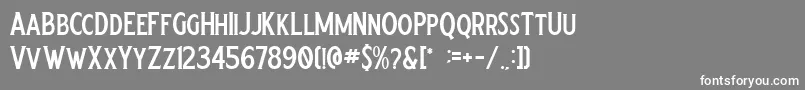 フォントCrumble Regular – 灰色の背景に白い文字