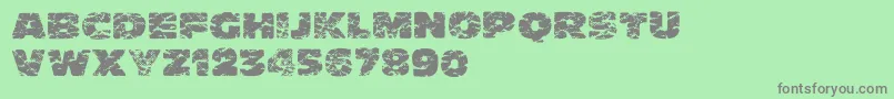 Crump Font – Gray Fonts on Green Background